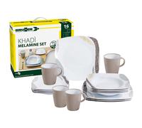 Brunner Vajilla melamina Khadì 16uds Blanco