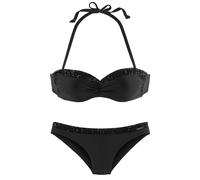 Bruno Banani Bikini negro / plata, Talla XL