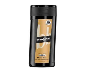 bruno banani Man's Best - Gel de ducha 3 en 1 para hombres con suave aroma a ámbar picante, 250 ml