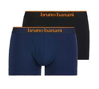 bruno banani Short 2 Pack Quick Access Ropa Interior, Negro/Naranja/Azul/Naranja, S para Hombre