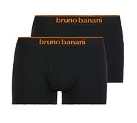 bruno banani Short 2 Pack Quick Access Ropa Interior, Negro/Naranja/Negro/Naranja, M para Hombre