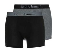 Bruno Banani Short Pack Flowing Bóxer, lote de 2 unidades, Multicolor (Schwarz//Graumelange 1872), Large Hombre