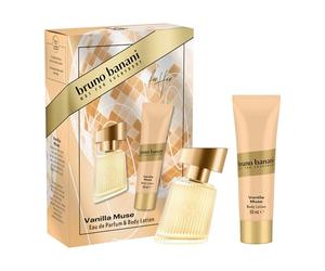 bruno banani Vanilla Muse - Eau de Parfum para mujer y loción corporal perfumada con aroma de vainilla, atractivo y femenino, 30 ml, 50 ml
