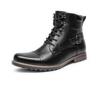 Bruno Marc Botas de Combate Militar para Hombres Botines de Moto Tactical para Hombre NEGRO-3 PHILLY-3 Talla 47EU/13US