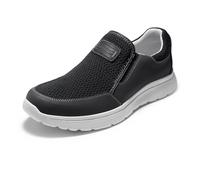 Bruno Marc Mocasín de Hombre Zapatos sin Cordones Casuales para Hombre Transpirables con Plantilla Acolchada Ligero,Size 45,Negro,SBLS2419M-E