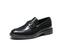 Bruno Marc - Mocasín sin cordones para niños (niño pequeño/niño grande), Negro -, 22.0 cm