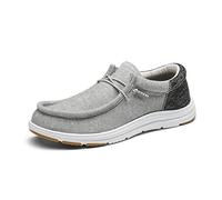 Bruno Marc Mocasines casuales con soporte de arco para hombre, zapatos cómodos, Gris, 42.5 EU