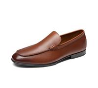 Bruno Marc Mocasines clásicos de piel de ante para hombre, cómodos, ligeros, sin cordones, Marrón, 8.5