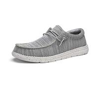 Bruno Marc Mocasines para Hombre Planos Mocasines sin Cordones Zapatos Clásicos Casual de Confort Suave Gris BLS211 Talla 43.5EU/10US