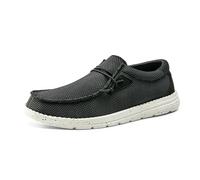 Bruno Marc, Mocasines para hombre, slip-on, clásicos, informales, blandos y cómodos, negro/blanco, 43 EU