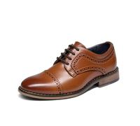Bruno Marc Prince_K_1 Zapatos de Cordones Vestir Oxfords Clásicos para Niño Marrón 30 EU/12 US Little Kid