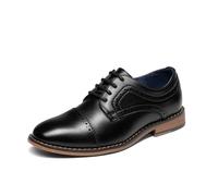 Bruno Marc Prince_K_1 Zapatos de Cordones Vestir Oxfords Clásicos para Niño Negro 31 EU/13 US Little Kid