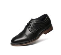 Bruno Marc Prince_K_1 Zapatos de Cordones Vestir Oxfords Clásicos para Niño Negro 36 EU/4 US Big Kid