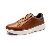Bruno Marc Zapatos Casual Cordones Ligero para Hombre Suela EVA y Goma Antideslizantes de 4cm Zapatillas de Deporte para Caminar Moda Sneakers,Size 43,Marrón,SBFS2418M