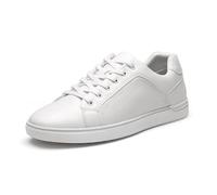 Bruno Marc Zapatos Casual Cordones para Hombres Zapatillas de Deporte para Caminar Zapatillas de Moda Sneakers,Size 41W,Blanco,SBFS211MWIDE
