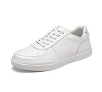 Bruno Marc Zapatos Casuales Hombre Zapatos Cordones con Plantilla Acolchada Zapatillas Antideslizantes Moda,Size 41,Blanco,SBFS223M