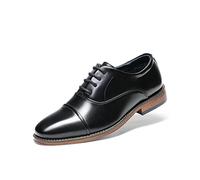 Bruno Marc Zapatos de Cordones Niños Zapatillas de Vestir Oxfords Clásico Formales Derby para Chico Negro SBOX2328K-E Talla 37 (EUR)
