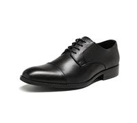 Bruno Marc Zapatos de Cordones Punta de Cap-Toe Zapatillas de Vestir Oxfords Clásico Formales Derby para Hombre,Size 43,Negro,SBOX222M