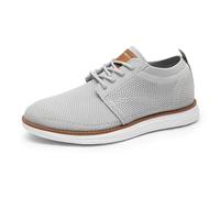 Bruno Marc Zapatos de Cordones Transpirables Zapatillas de Vestir Oxfords Clásico Formales Derby para Hombre Verano Casuales,Size 48,Gris,GRAND-01