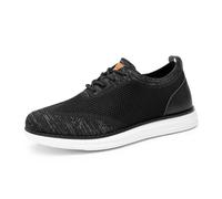 Bruno Marc Zapatos de Cordones Transpirables Zapatillas de Vestir Oxfords Clásico Formales Derby para Hombre Verano Casuales,Size 43,Gris/Negro,GRAND-02