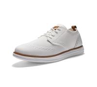 Bruno Marc Zapatos de Cordones Transpirables Zapatios de Vestir Oxfords Clásico Formales Derby para Hombre Verano con Plantilla Acolchada Comoda,Size 43,Blanco,SBOX2406M