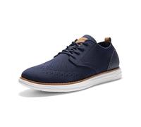 Bruno Marc Zapatos de Cordones Transpirables Zapatios de Vestir Oxfords Clásico Formales Derby para Hombre Verano con Plantilla Acolchada Comoda,Size 44.5,Armada,SBOX2406M