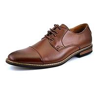 Bruno Marc Zapatos de Cordones Vestir Oxford Clásico para Hombre,Size 41.5,Marron/Oscuro,Prince-3