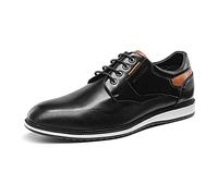 Bruno Marc Zapatos de Traje para Hombre, Zapatos con Cordones.,Size 42,Negro,SBOX2226M-E