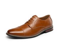 Bruno Marc Zapatos de Vestir Hombre Oxfords Cordones Clásico Traje Formales Derby con Punta Amplia y Suela Antideslizante,Size 47,Marrón,BMUMOX2528