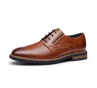 Bruno Marc Zapatos de Vestir Hombre Oxfords Zapatos de Cordones Clásico Zapatos de Traje Formales Derby con Ligera Suela EVA,Size 42,Marrón,BMEMOX2502