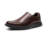 Bruno Marc Zapatos de vestir para hombre, cómodos mocasines, zapatos casuales de negocios, Marrón oscuro, 9