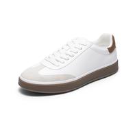 Bruno Marc Zapatos Vestir Cordones Hombre Zapatillas Casuales Deportivas Comodas con Suela Antideslizante,Size 41.5,Blanco,BMUMFN2554