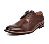 Bruno Marc Zapatos Vestir Hombre Derby Zapatos Oxfords Brogue Hombre Boda Trabajo Party,Size 43,Marron/Oscuro,PRINCE-16