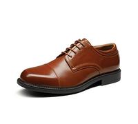 Bruno Marc Zapatos Vestir Homres Zapatillas de Cordones Oxfords Derby para Hombre,Size 45,Marrón,DOWNING-01-E