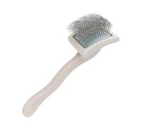 Brusca más suave, cepillo suave para perros,Brusca para mascotas para perros - Designación de animales masajeando peine suave, herramienta de manga de madera portátil para el hogar