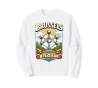 Bruselas Bélgica Atomium Vintage Travel Graphic Sudadera