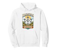 Bruselas Bélgica Atomium Vintage Travel Graphic Sudadera con Capucha