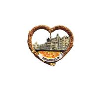 Bruselas Bélgica - Imán para nevera de recuerdo turístico, decoración de nevera, pegatina magnética pintada a mano, colección artesanal