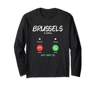 Bruselas está Llamando y Debo IR a Bélgica de Viaje Manga Larga