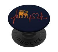 Bruselas Griffon Dog My Heartbeat EKG Dogs My Cardio PopSockets PopGrip Adhesivo