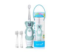 Brush-Baby - Cepillo de dientes eléctrico recargable para niños, de 0 a 10 años - WildOnes, diseño de koala con luces intermitentes - Cerdas DeepClean para una limpieza superior - 2 cabezales de