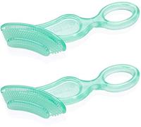 Brush-Baby Cepillo de dientes suave masticable para bebés y niños pequeños, etapa 2, primeros dientes, dentición, adecuado de 10 a 36 meses, limpia suavemente los dientes de leche y alivia el dolor de