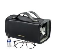 Brush Bag, Travel Bag, Roll-Up Makeup Bag, Foldable Makeup Bag, Foldable Makeup Bag with Removable Clear Compartments for Brushes and Toiletries, 9.84x4.72x4.72in, Multicolor