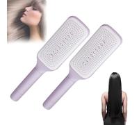 Brush Master - Cepillo de pelo autolimpiante con elevación rotativa retráctil, peine de masaje antiestático, despedirse del cabello enredado, color púrpura