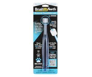 Brush My Dientes Cepillo de Dientes Redondo para Perro, Big Dog, Multicolor
