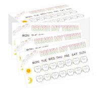 Brush My Teeth - Tarjetas de recompensa para cepillar los dientes, 50 unidades, tarjetas educativas semanales para cepillar los dientes, seguimiento de comportamiento, incentivos de acabado