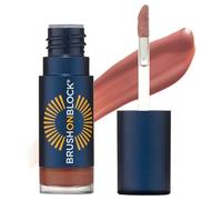 Brush On Block Aceite labial protector Sun Shine FPS 30, protección mineral contra rayos UVA/UVB y luz azul, hidratante, sin crueldad animal, sin gluten y vegano, con sabor a higo.