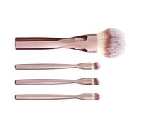Brush Set - Synthetic Fibers, 6.69in Soft Bristle Makeup Brushes 4-in-1 Magnetic Design | Portable Cosmetic Brush Kit For Face, Eyes, Blush, Powder, Makeup Tools For Women, Teen Girls, Beginners