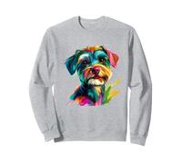 Brush Stroke Perro colorido Sudadera