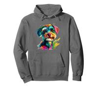 Brush Stroke Perro colorido Sudadera con Capucha